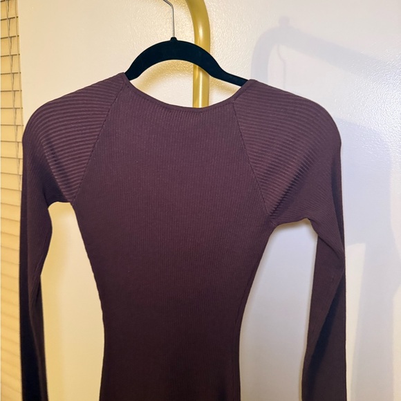 Hera Collection Ribbed Mini Dress in Brown - Picture 4 of 5